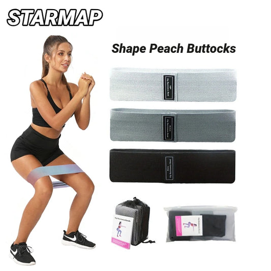 Fabric Resistance Hip Booty Bands Glute Thigh Elastic Workout Squat Circle Stretch Fitness Strips Loops Yoga Gym Equipment